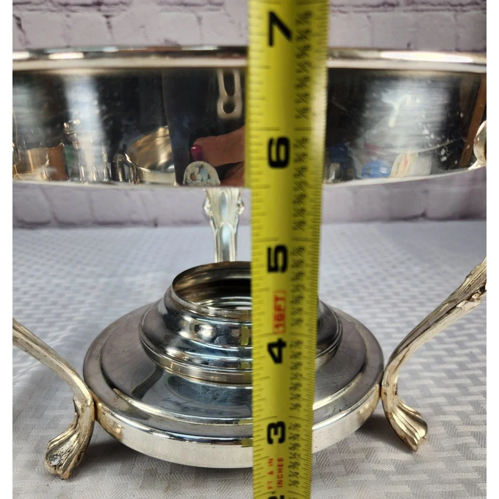 Vintage FB Rogers Silver Plated Chafing Dish Stand Ornate Classic Elegance